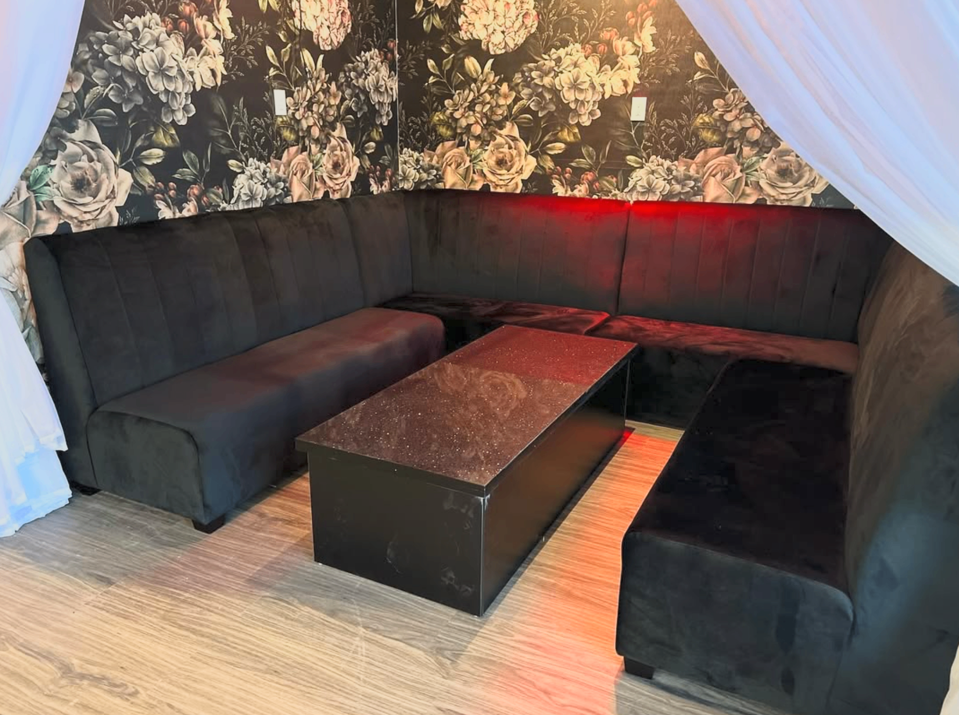 Floral Suite — custom private lounge furniture